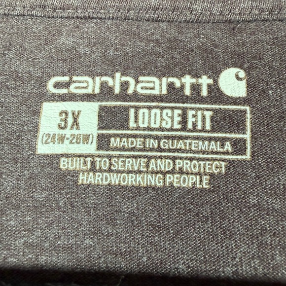 Carhartt Women's 3X Loose Fit Heavyweight Long Sleeve Logo T-Shirt Purple - Picture 3 of 7